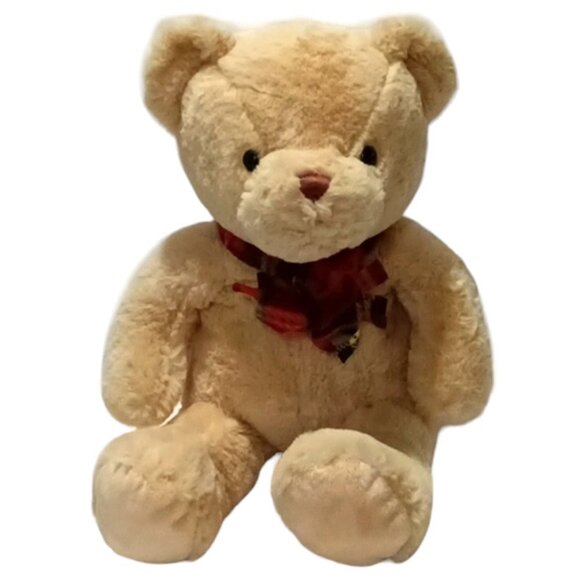 Gitzy Teddy Bear Yellow Yan Sitting Stuffed Plush Animal 17” Inches - Picture 1 of 9